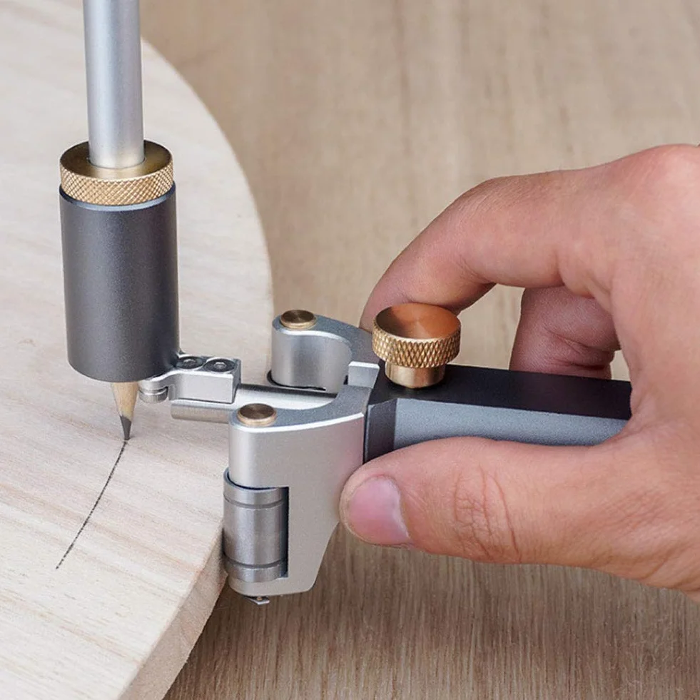 OKJHFD Strumento Per Tracciare Il Legno, Strumento Per Tracciare L'Arco Lineare DualPurpose Fai da Te Lavorazione del Legno Marcatura Multifunzionale
