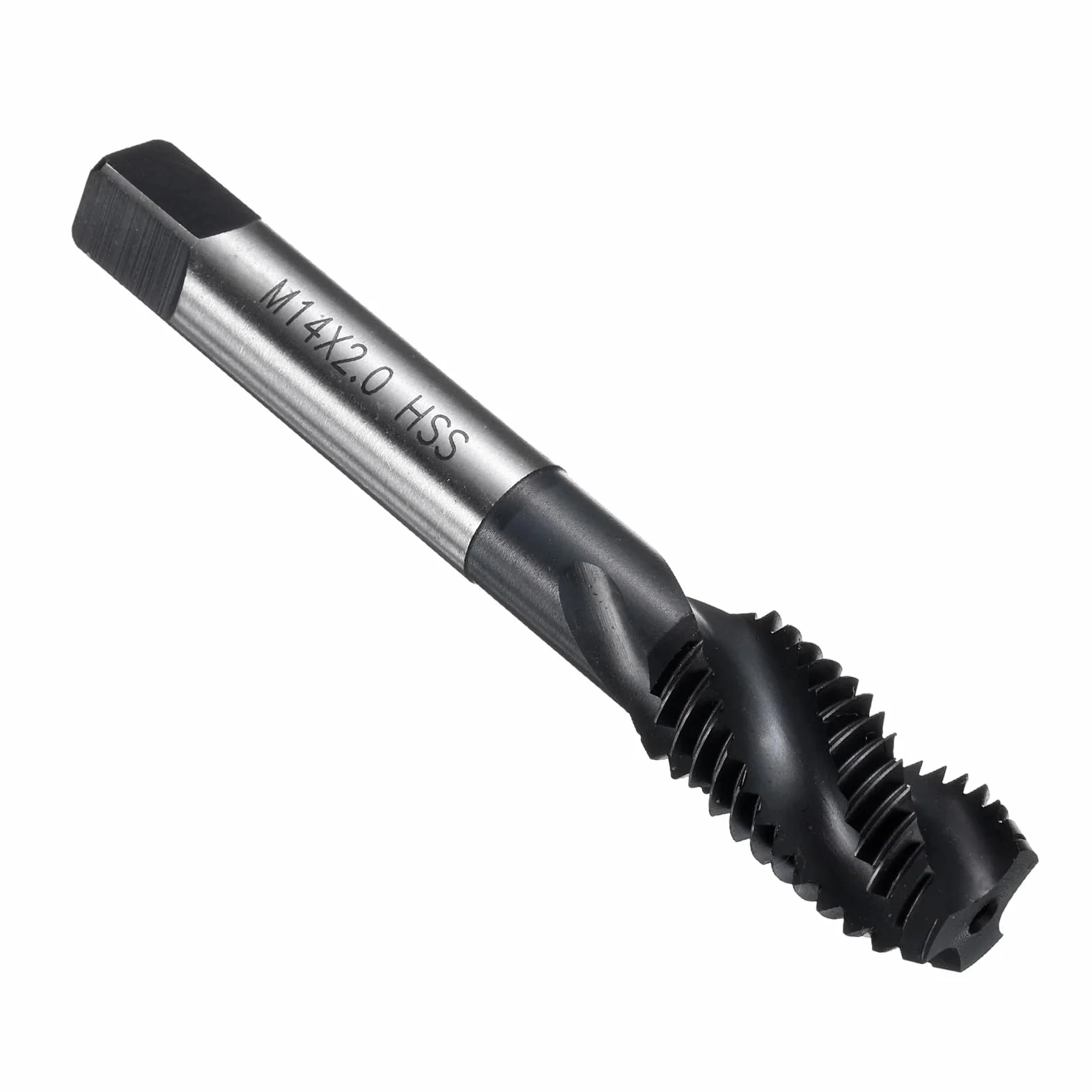 QUARKZMAN Maschio A Spirale M14 x 2 H2 per filettatura metrica, utensile per riparazione filettatura con rivestimento nitruro, Acciaio Rapido (HSS) M2