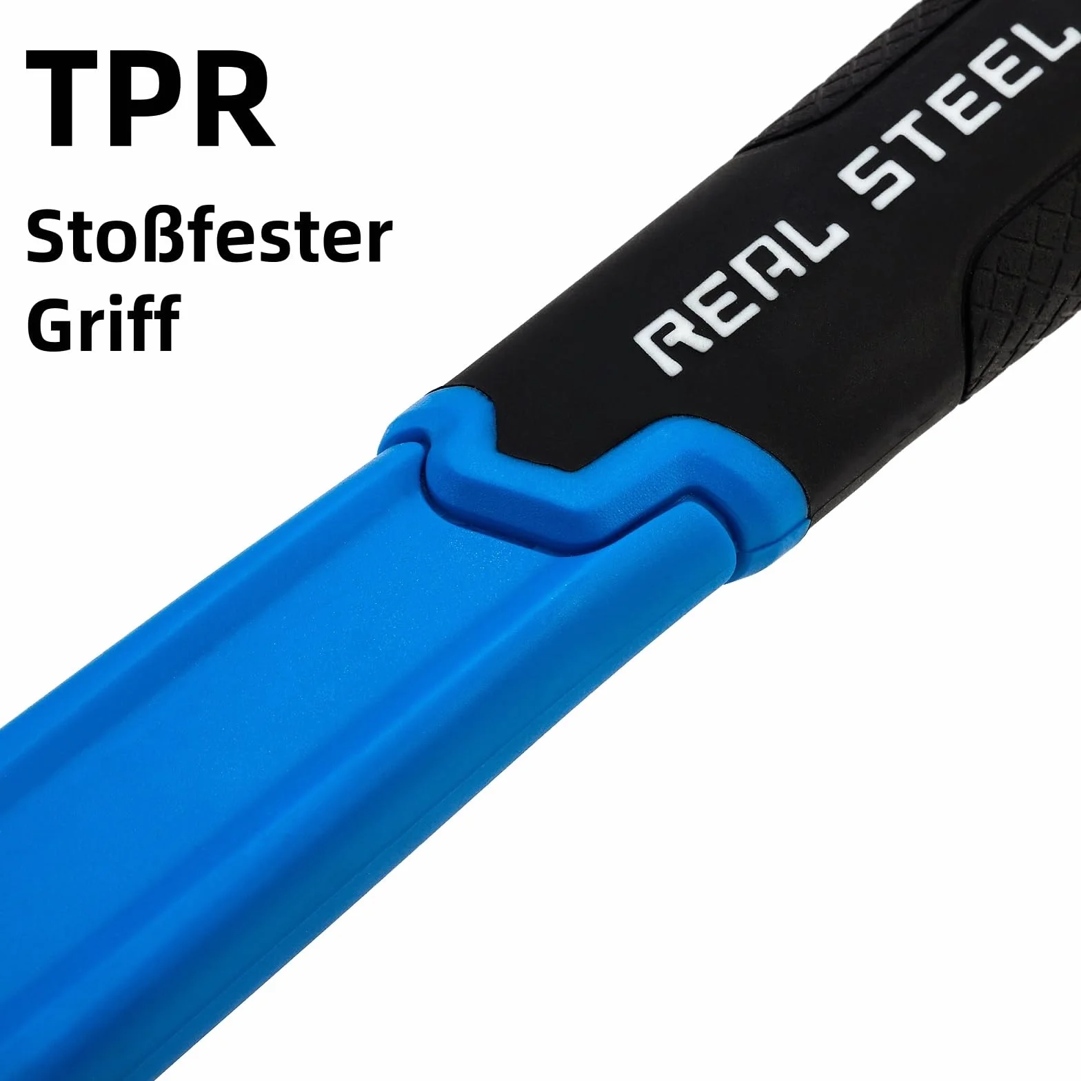 REAL STEEL Martello da fabbro, manico in fibra di vetro con manico in TPR, attrezzo professionale (300 g)
