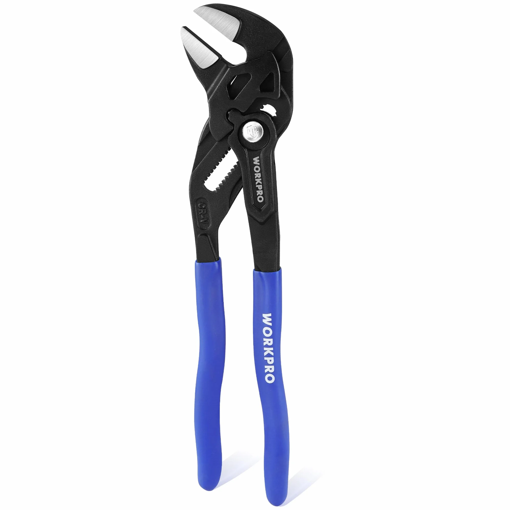WORKPRO Pinza Chiave da 255 mm, Pinza Chiave Cr-V, Chiave Regolabile, Pinza con Ganascia Autoregolante, Apertura Massima della Ganascia 50 mm, Impugnatura Ergonomica