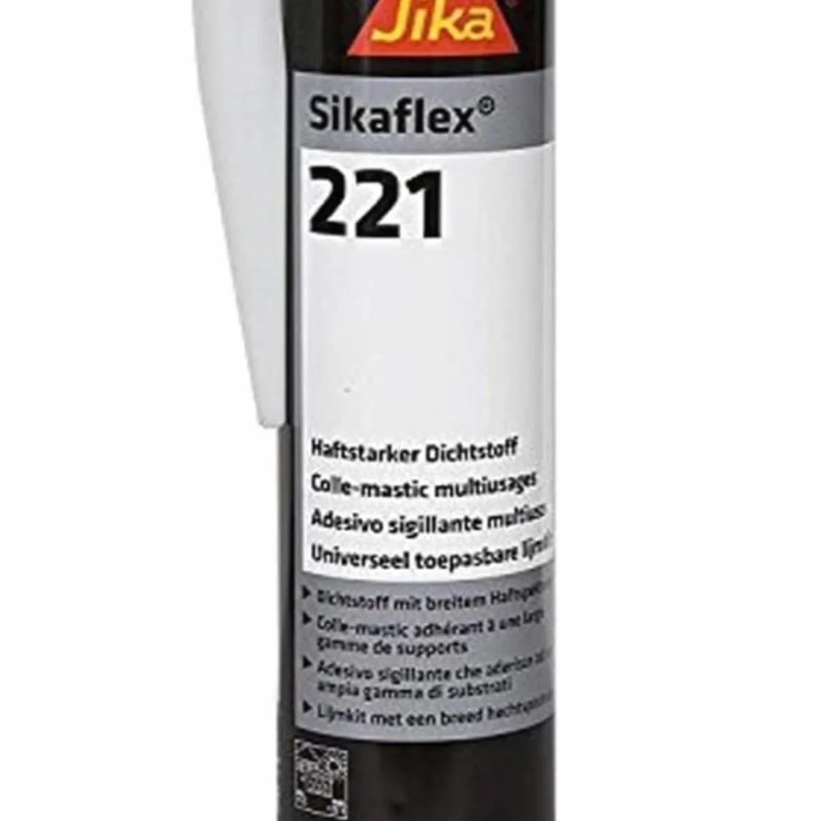 Sikaflex 221 bianco 300 ml permanentemente elastico, ricopribile, ampia gamma di proprietà adesive per camper e roulotte