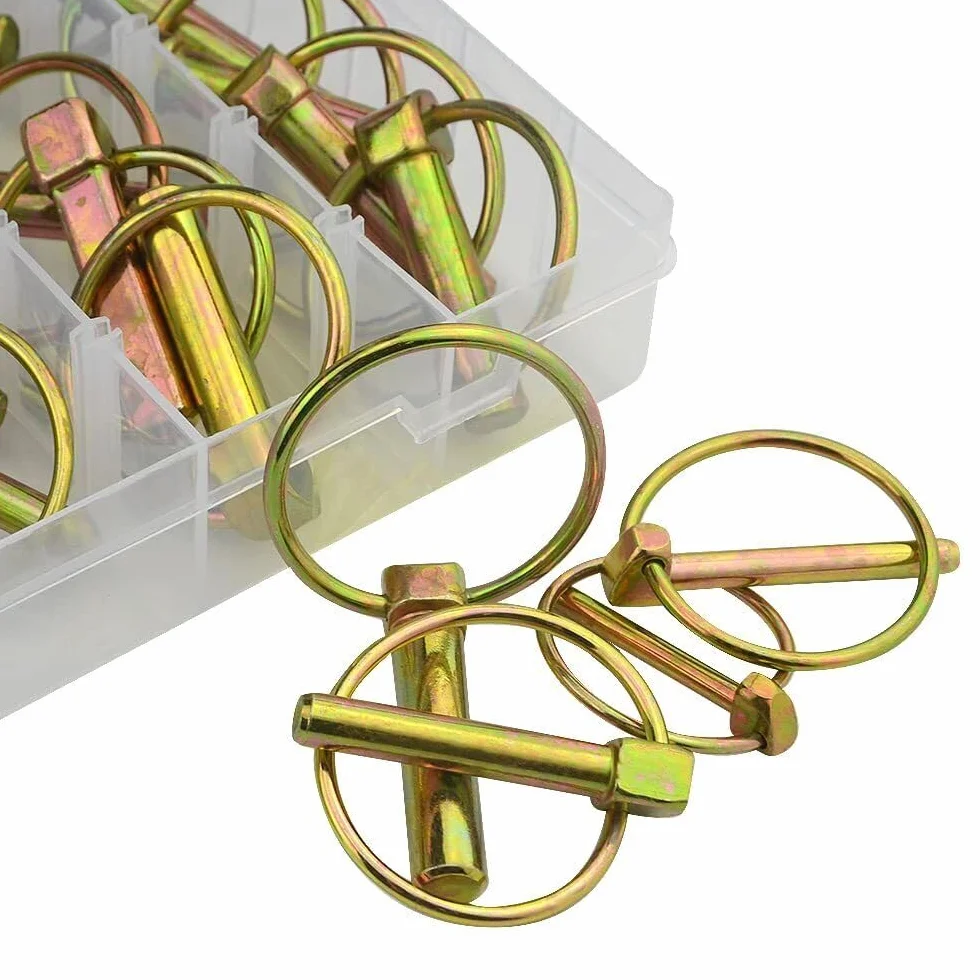 Assortimento di 50 Spine, Spinotti e Fermi per Riparazioni, Coppiglie a Scatto, Perni Coppiglie Anelli a Scatto