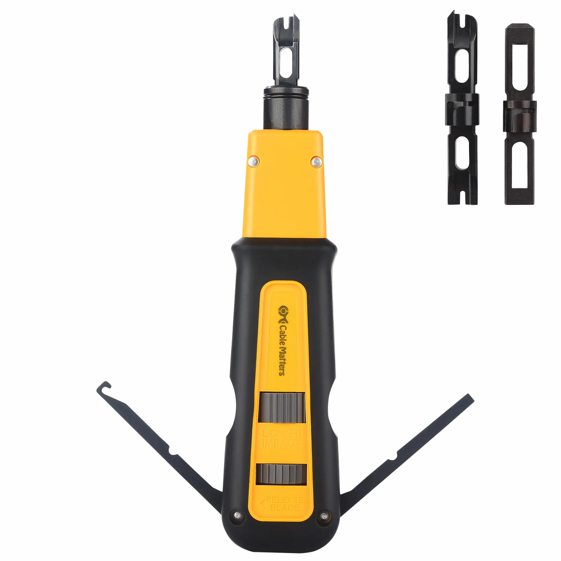 Cable Matters Strumento di perforazione con lama 110 e 66, strumento di perforazione Ethernet RJ45, strumento di perforazione Keystone per rete Cat 8, Cat 7, Cat 6A, Cat 6, Cat 5e, Cat 5