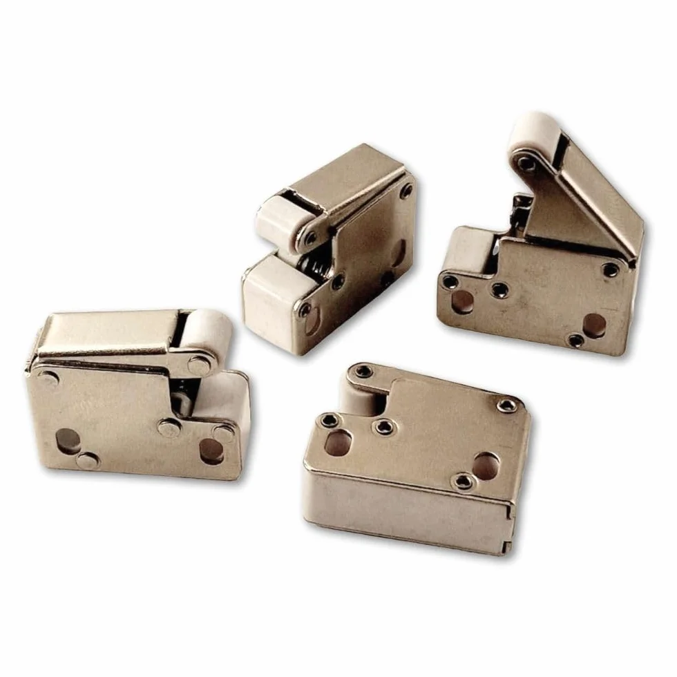 Meccanismo Push Pull Mini L001C per Botole di Ispezione, Chiavistello a Molla 29mm, Plastica e Acciaio, Apertura Rapida Sportelli e Pannelli, Chiusura Sicura - 4 Pezzi