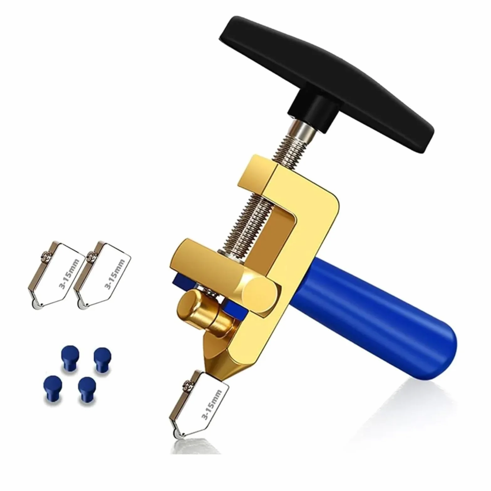 Tagliavetro Tagliapiastrelle Manuale, 2 In 1 Utensili Manuali Per Tagliapiastrelle Taglia Piastrelle Apriscatole Con Rompivetro, 3-15mm Taglia Vetro A Mano Per Taglio Vetro/Specchio/Piastrelle