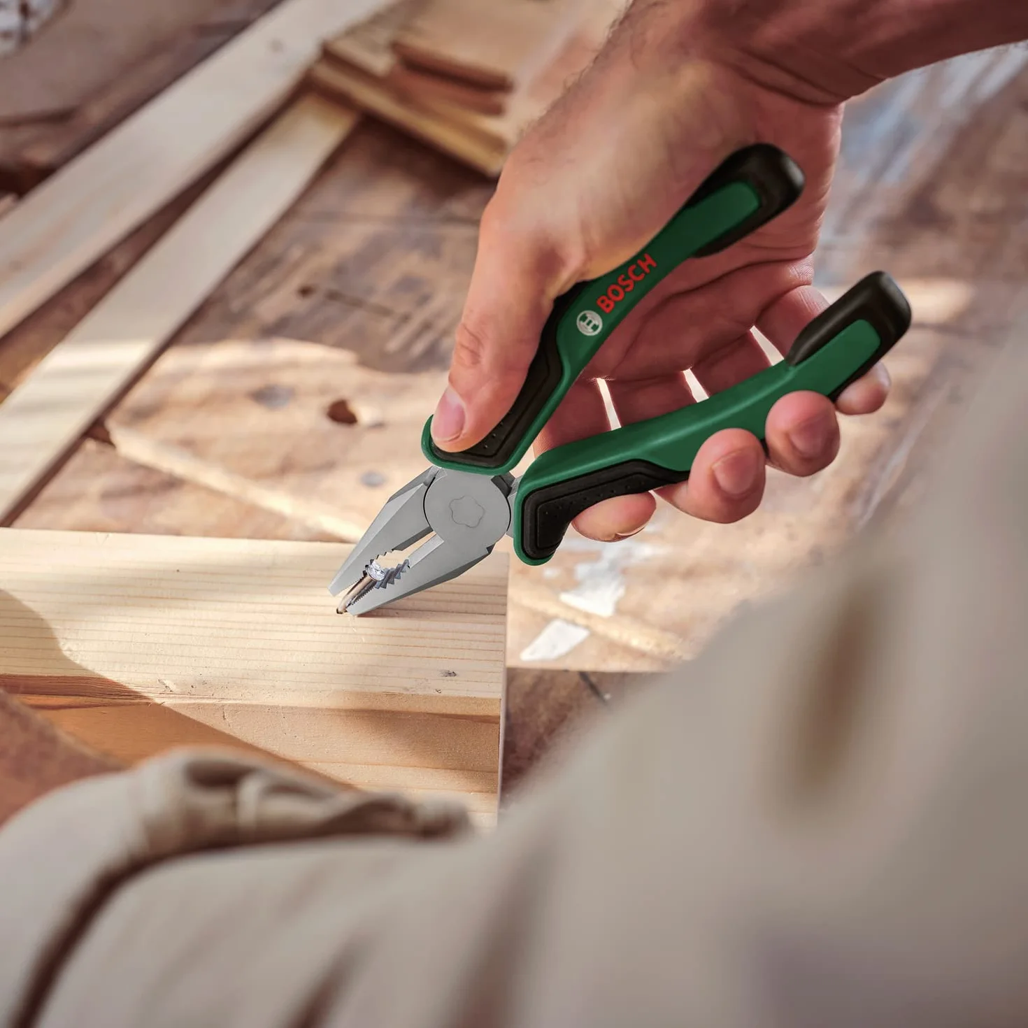 Bosch Pinza Universale (Pinza Universale Durevole, Precisa; Rivestimento Softgrip Ergonomico; Superficie Placcata in Nichel)