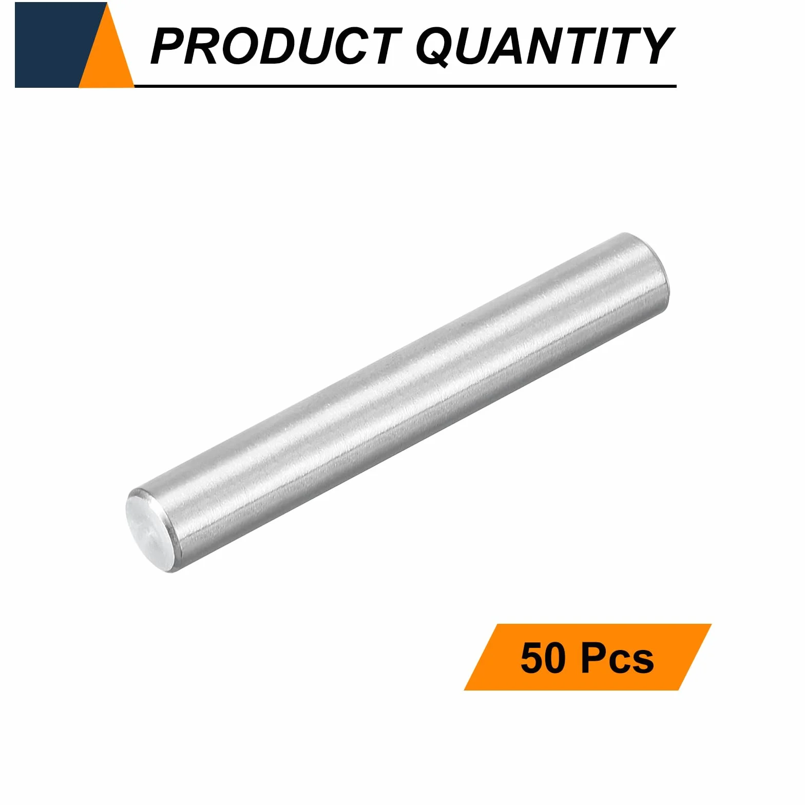 sourcing map 50 perni cilindrici M5 (5 mm) x 40 mm, in acciaio inossidabile 304, supporto per mensole, elementi di fissaggio per dispositivi in metallo, mobili in legno, installazione fai da te