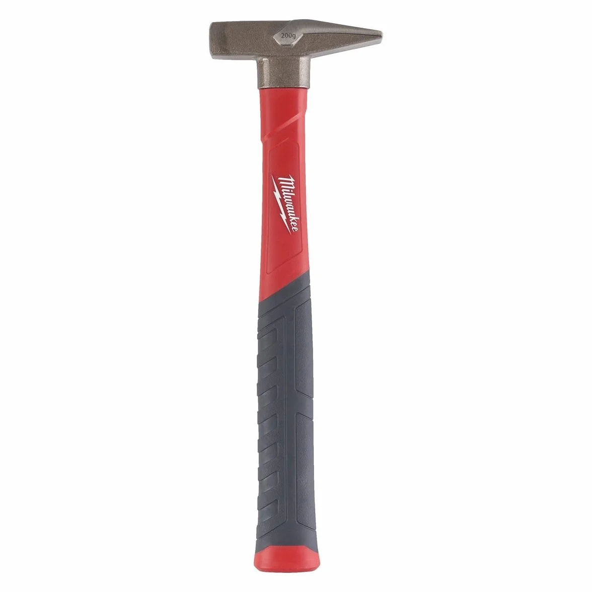 Milwaukee Martello da fabbro in fibra di vetro, manico con impugnatura morbida, elevato comfort di utilizzo, DIN 1041, 200-1000 g, dimensioni: 200 g