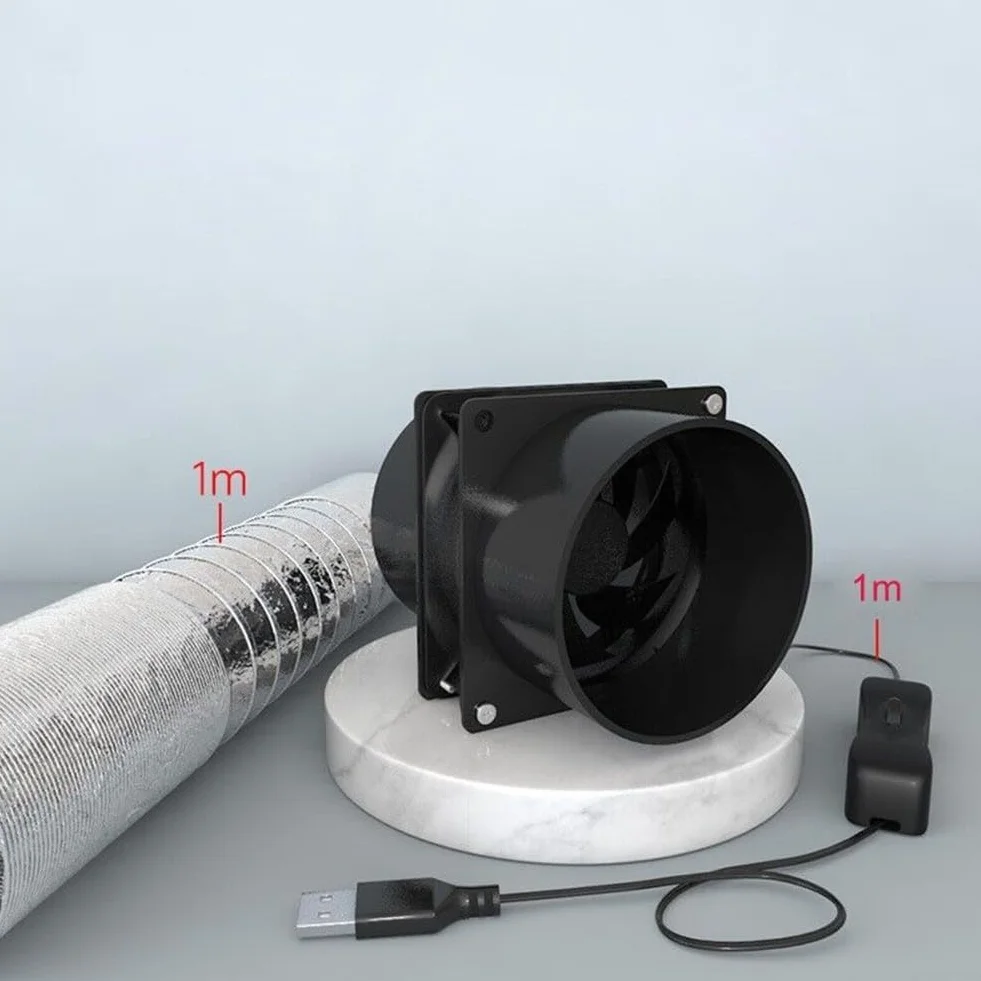 Solder Fume Extractor Fan Solder Smoke Absorber Remover for Solder Wood Burner & Air Circulation, USB Solder Smoke Absorber ESD Fume Extractor Fan (Fan plus 1m tubo)