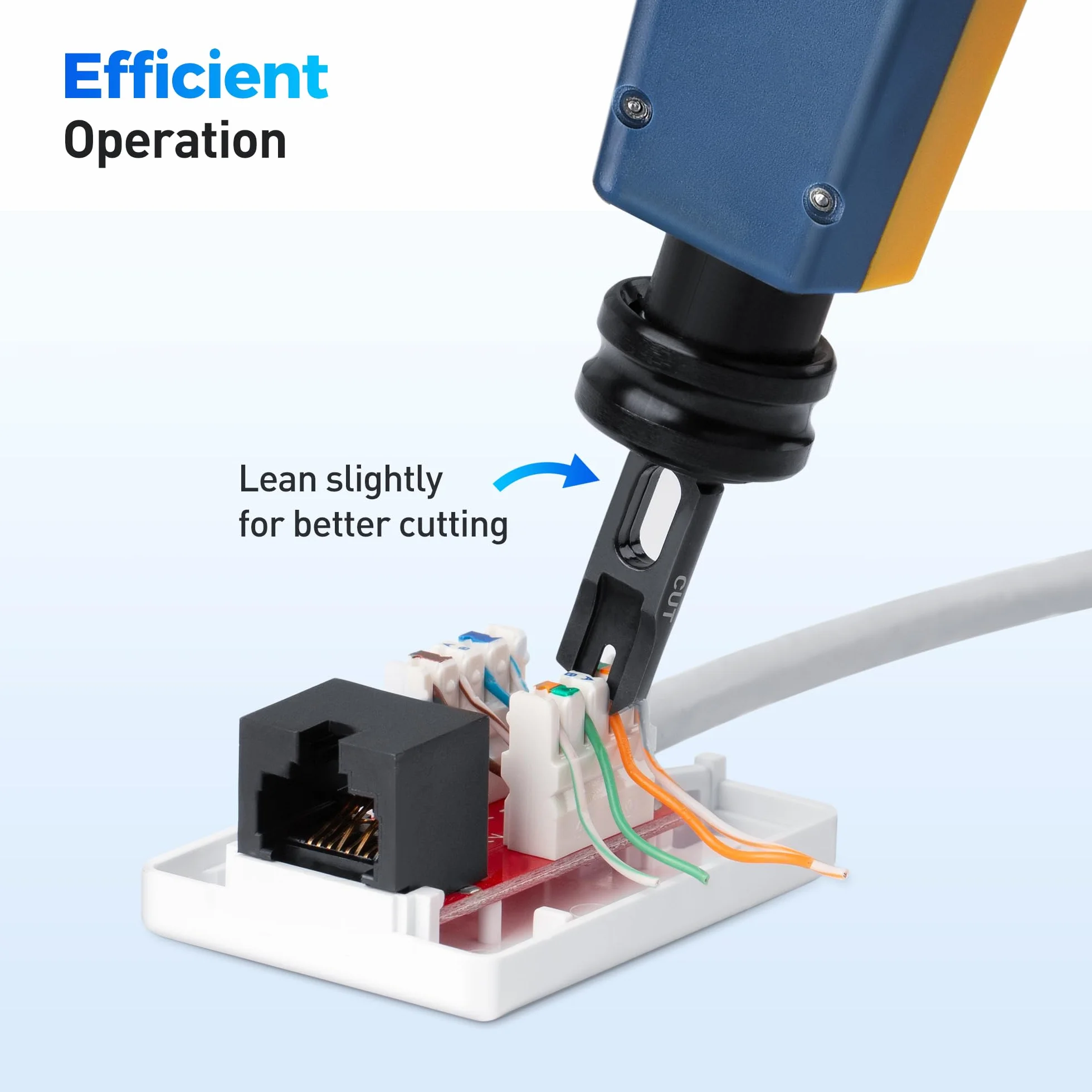 Cable Matters Strumento di perforazione con lama 110 e 66, strumento di perforazione Ethernet RJ45, strumento di perforazione Keystone per rete Cat 8, Cat 7, Cat 6A, Cat 6, Cat 5e, Cat 5
