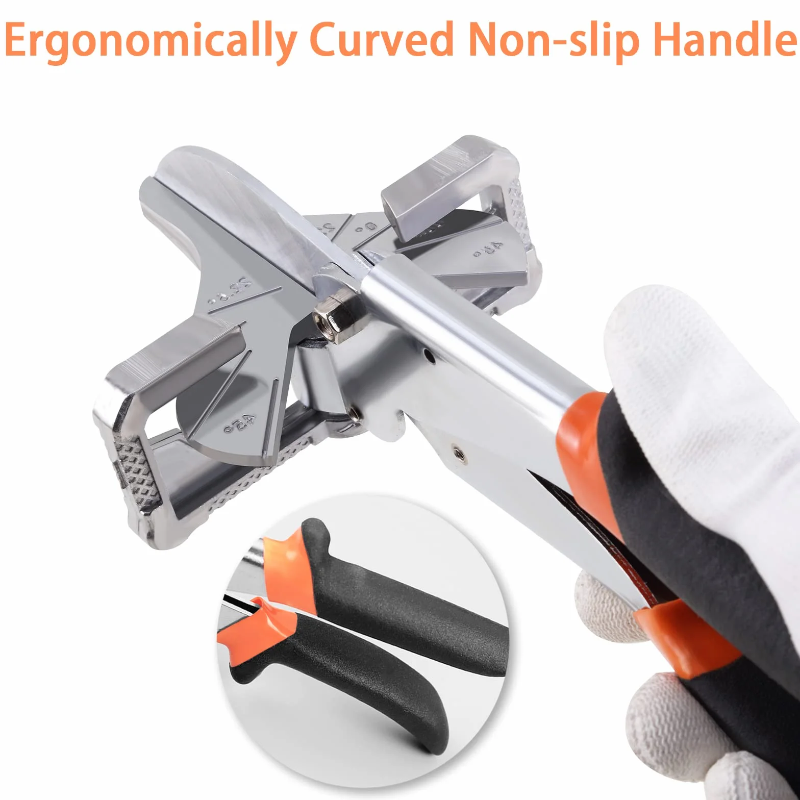 Sharp Taglierina multi-angolo da 0 a 135 gradi, forbici da taglio angolari regolabili per copertura cavo in PVC modanatura battiscopa, rifinitura a un quarto di giro, bordo piastrella, foglio di legno