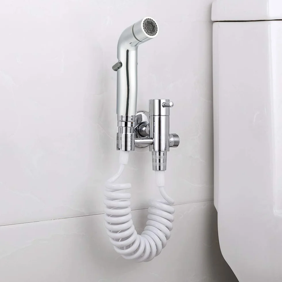 Doccetta per bidet Spruzzatore a Pressione Regolabile per doccetta per Bidet con doccetta con Kit Spray ABS per Bidet