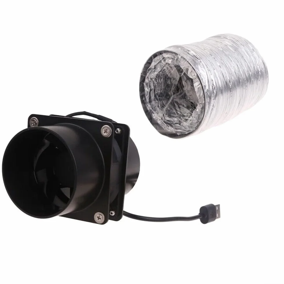 Solder Fume Extractor Fan Solder Smoke Absorber Remover for Solder Wood Burner & Air Circulation, USB Solder Smoke Absorber ESD Fume Extractor Fan (Fan plus 1m tubo)
