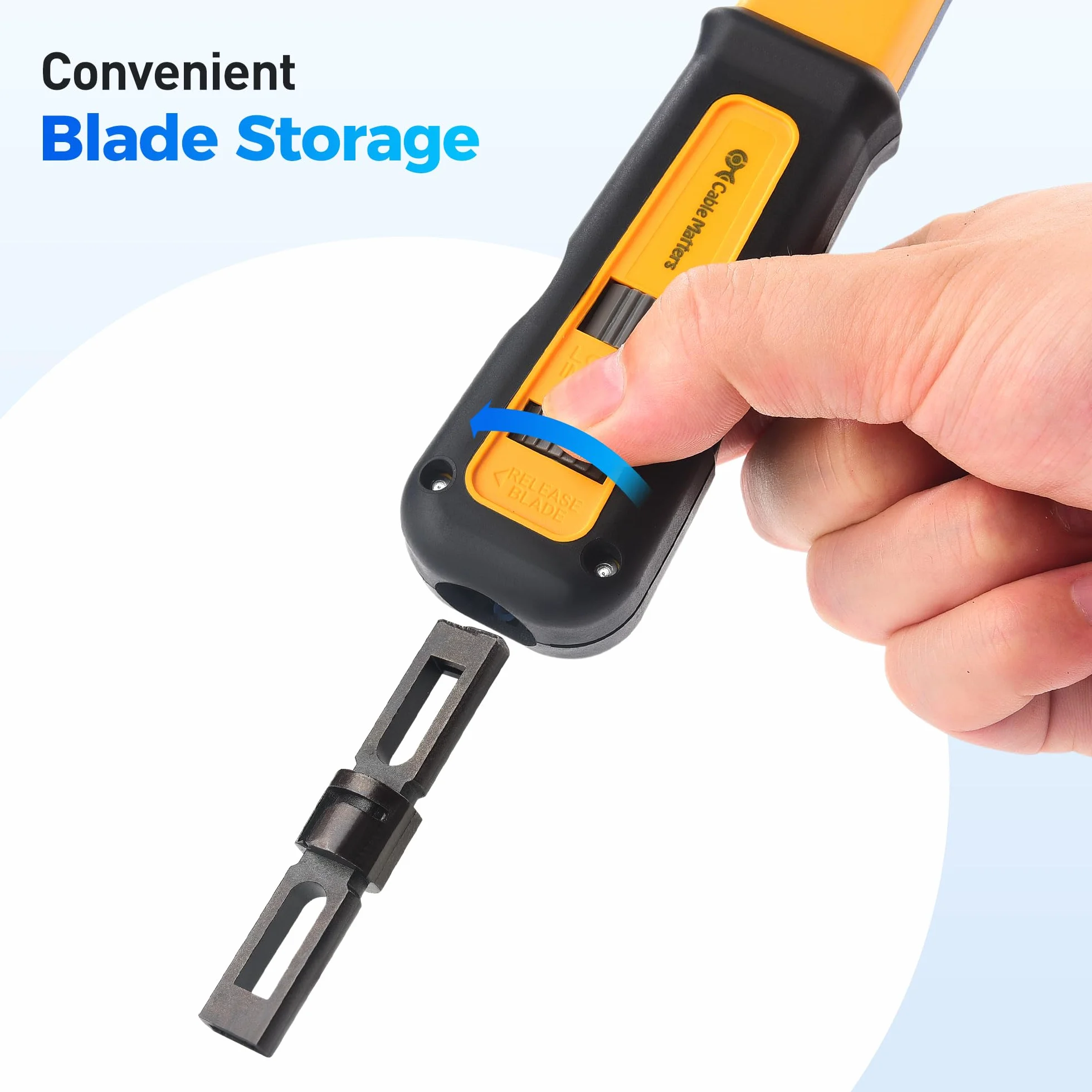 Cable Matters Strumento di perforazione con lama 110 e 66, strumento di perforazione Ethernet RJ45, strumento di perforazione Keystone per rete Cat 8, Cat 7, Cat 6A, Cat 6, Cat 5e, Cat 5