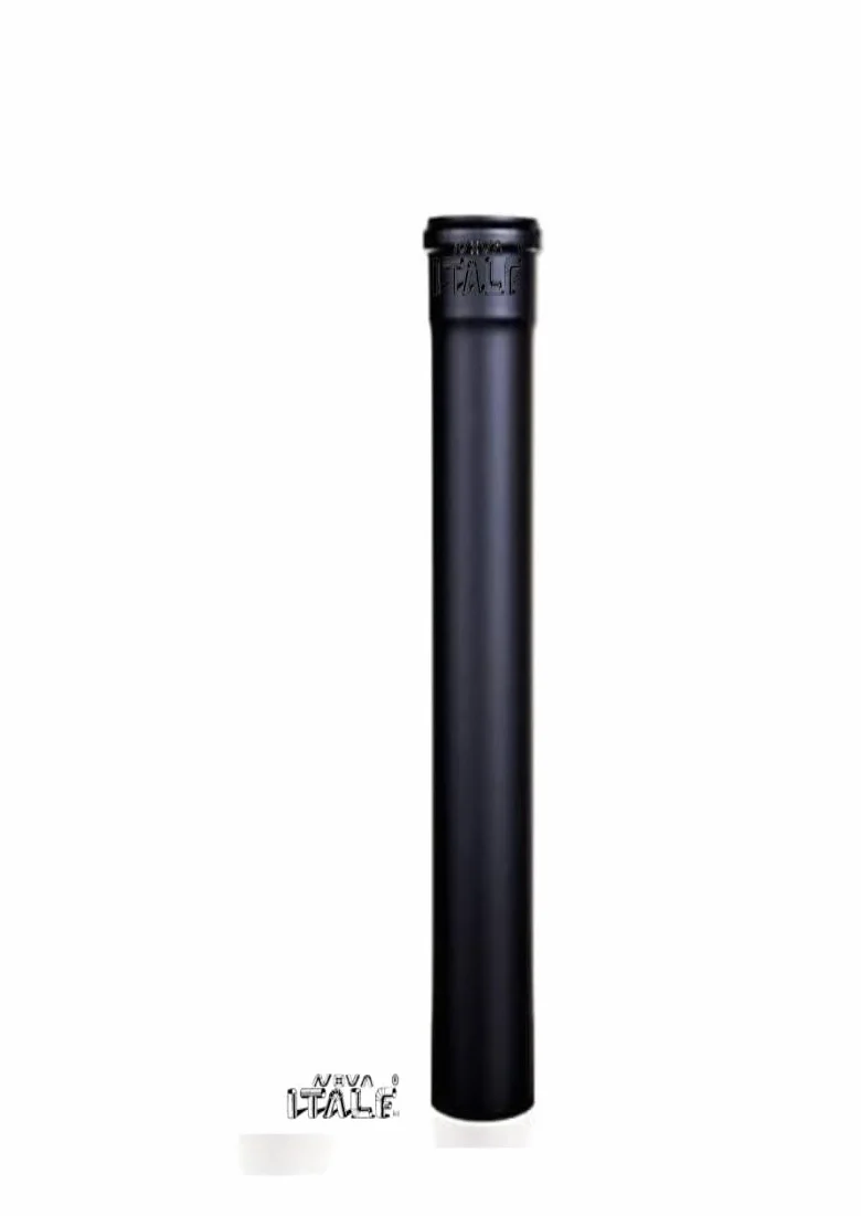 Tubo scarico pellet NERO Lineare Diametro 80 mm CM 25 50 100 NERO per canna fumaria (D 80mm H1000 PZ1)