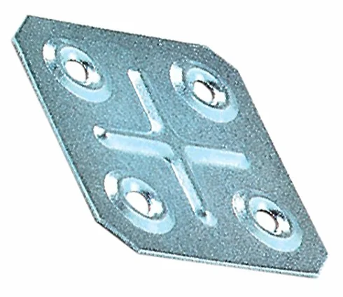 PIASTRINA QUADRA ZINCATA CM 4X4 PZ 200