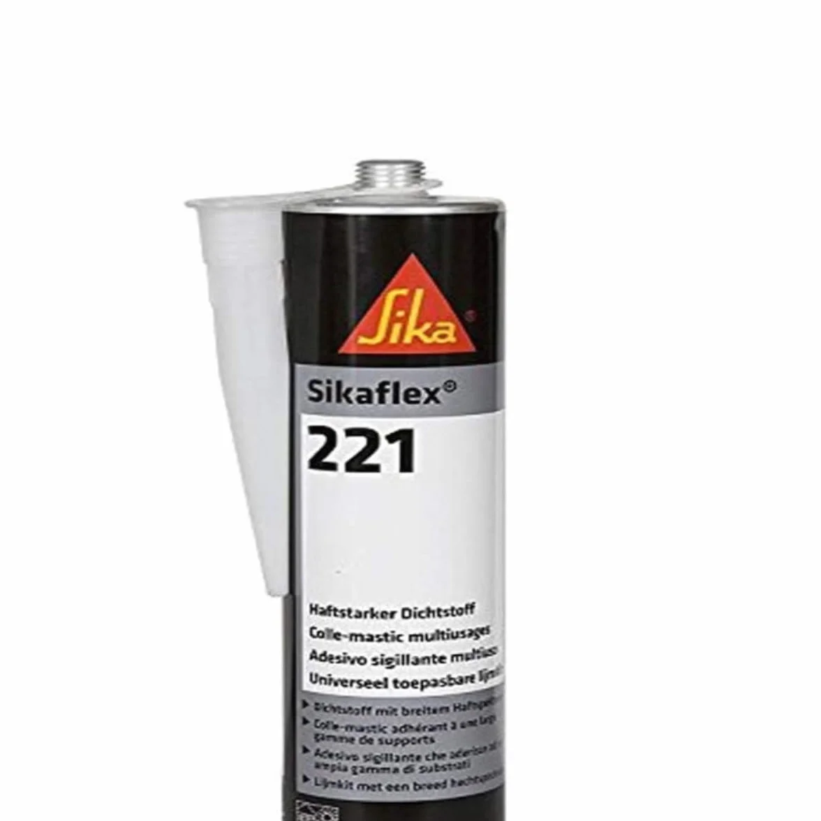 Sikaflex 221 bianco 300 ml permanentemente elastico, ricopribile, ampia gamma di proprietà adesive per camper e roulotte