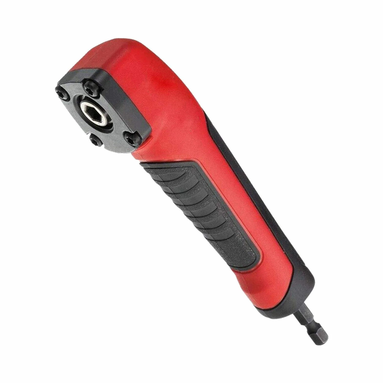 Faderr - Punta ad Angolo Retto da 1/4", Attacco 90 Gradi per Mandrino e Cacciavite, Prolunga (Rosso)