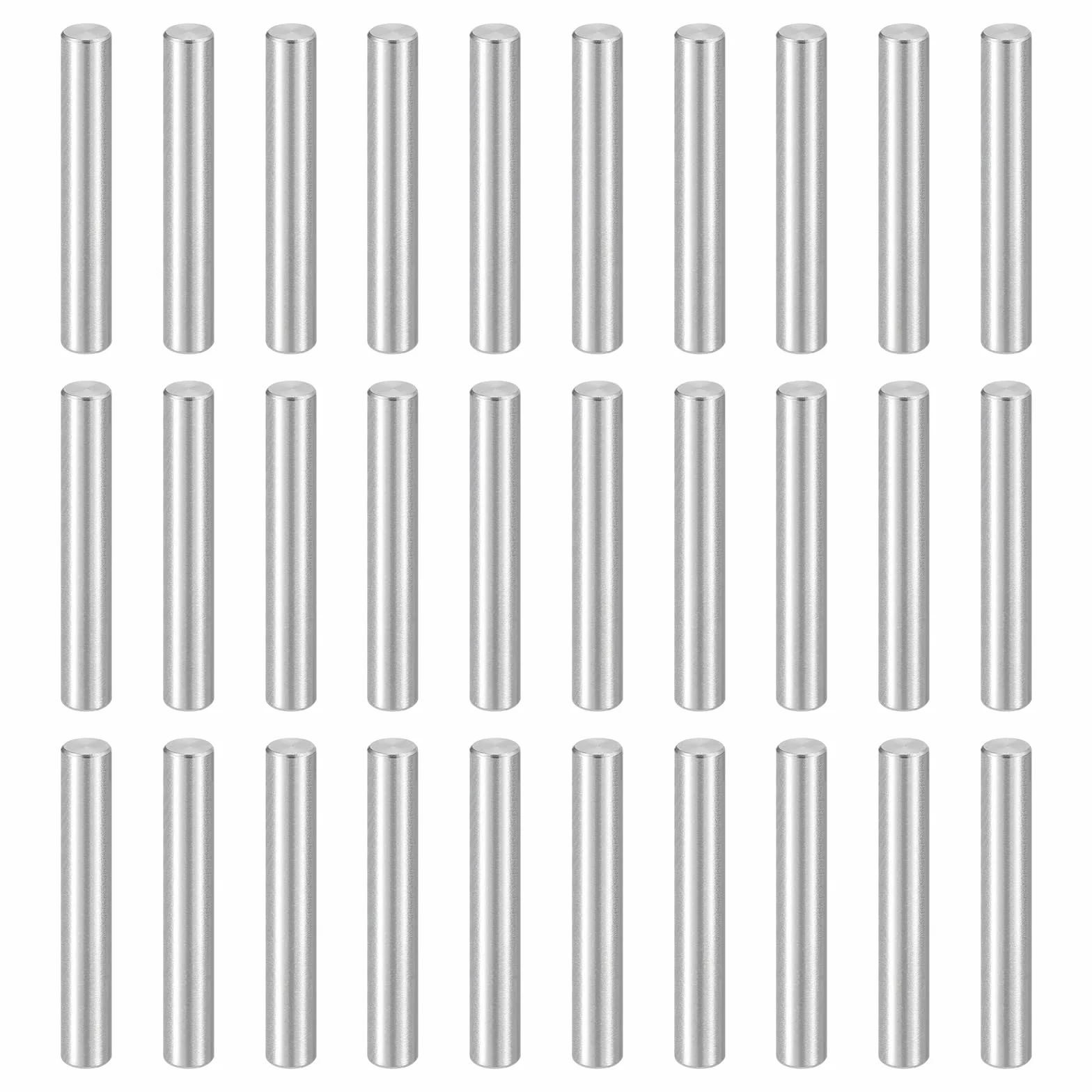 sourcing map 50 perni cilindrici M5 (5 mm) x 40 mm, in acciaio inossidabile 304, supporto per mensole, elementi di fissaggio per dispositivi in metallo, mobili in legno, installazione fai da te
