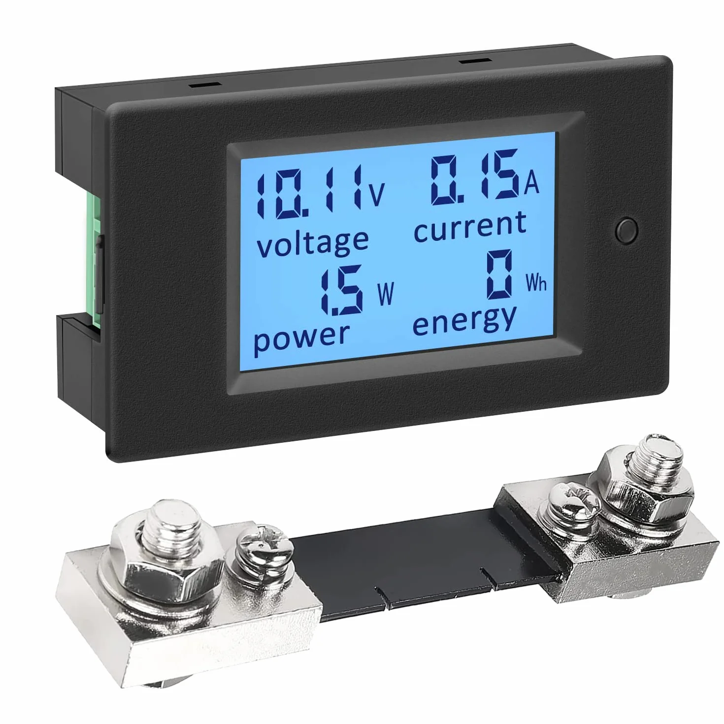 KETOTEK Amperometro Voltmetro Wattmetro da Pannello DC 6.5-100V con 100A Shunt, Digitale Contatore Misuratore di Tensione Corrente Elettrica Potenza Energia LCD per Auto Moto Sistema Solare