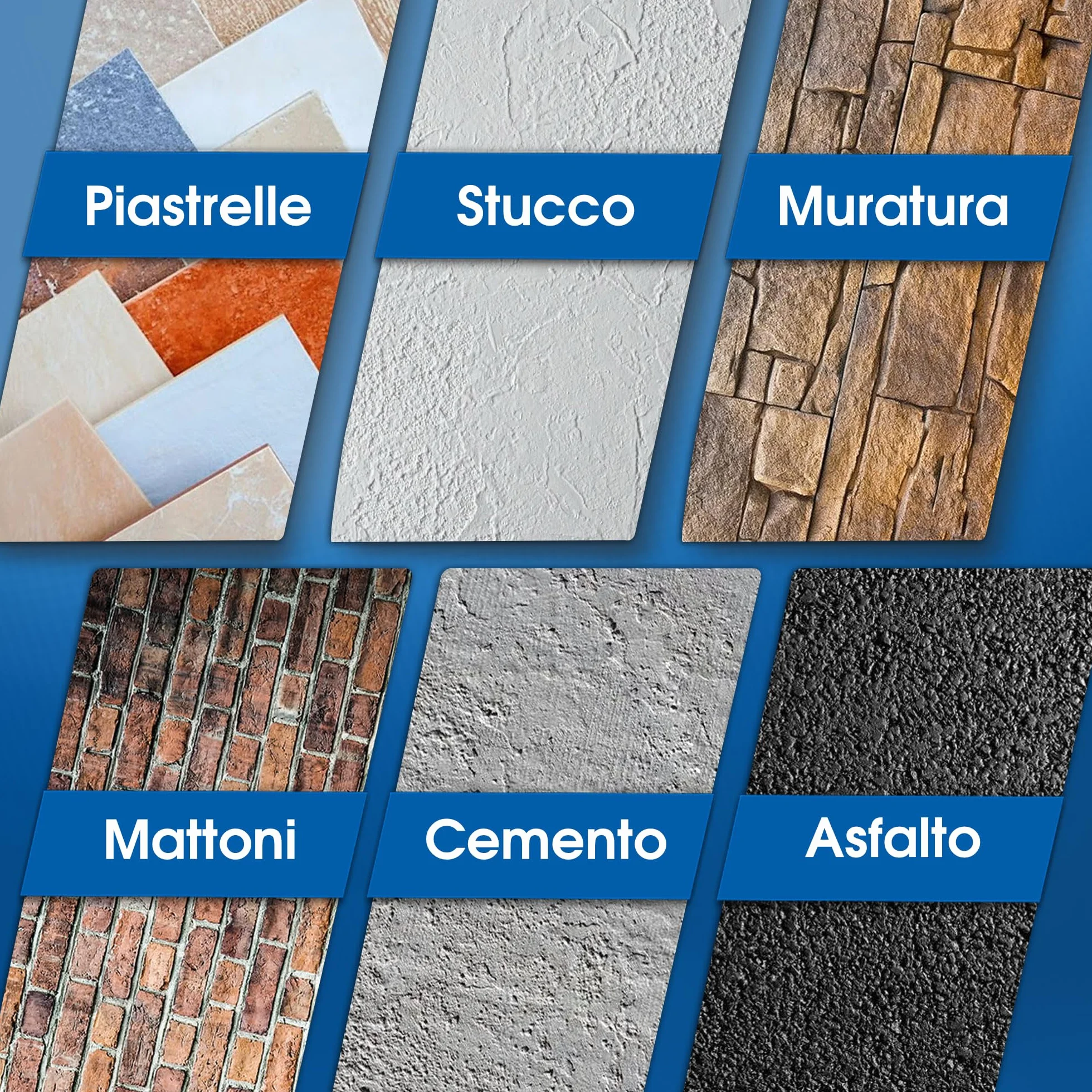 S&R Set di 4 Scalpelli SDS-Plus per Piastrelle Tracce Muro Muratura Calcestruzzo Pietra per Trapano Bosch Makita Metabo Dewalt e altre marche